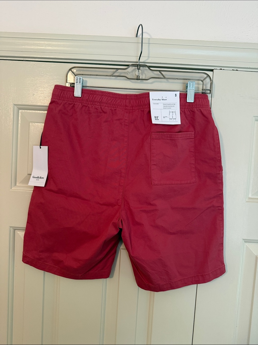 Goodfellow & Co Men's Raspberry Red Drawstring Shorts - Picture 4 of 4